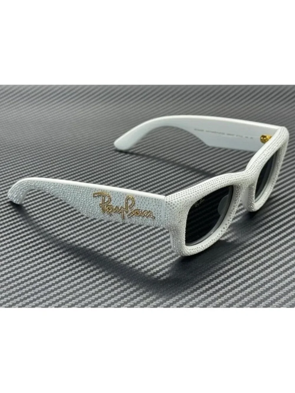 New Ray-Ban Men White Strass Sunglasses 47-23-145